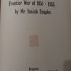 A Narrative of the eighth frontier war of 1851 to 1853 - Isaiah Staples 1974