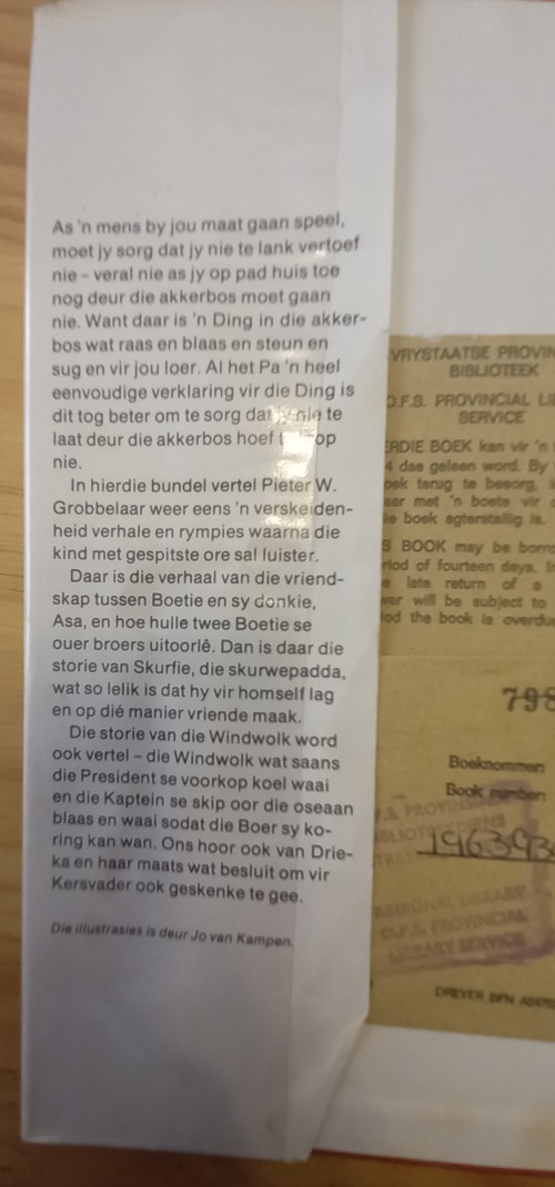 Daar`s `n ding aan die gang in die akkerbos: stories & rympies - Pieter W Grobbelaar 1978
