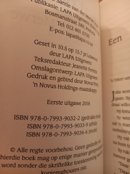 Al wat oorbly - Santie van der Merwe (1ste druk 2018)