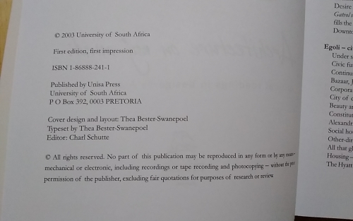 Architecture on my mind: critial readings in design by Alan Lipman 2003 First edition