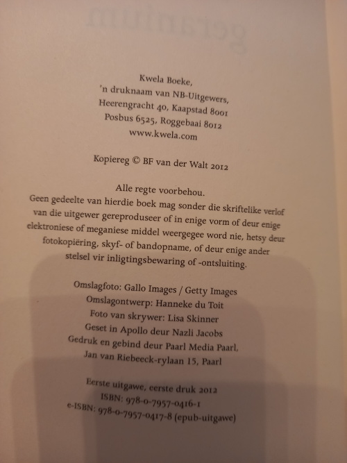 Daan Dreyer se blou geranium deur Derrick B van der Walt