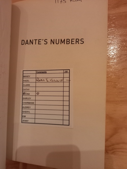 Dante`s NUMBERS by David Hewson (2008)