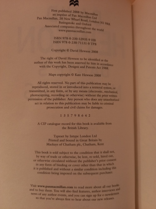 Dante`s NUMBERS by David Hewson (2008)
