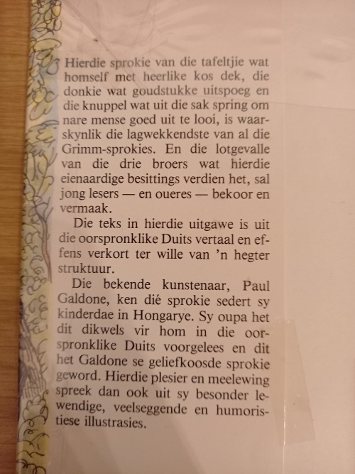 Die Tafel, die Donkie en die knuppel deur Paul Galdone