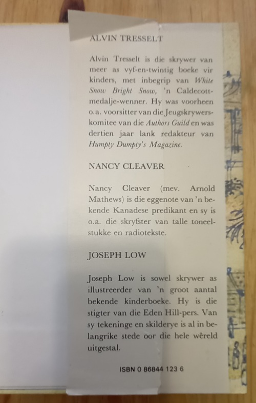 Die legende van die Wilgerbord - Alvin Tresselt en Nancy Cleaver (1979)