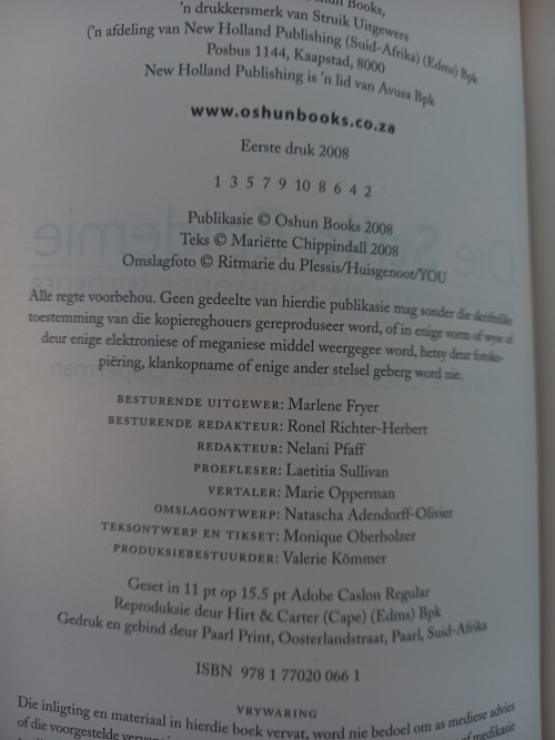 Die stille epidemie - Mariette Chippendall met Marie Opperman 2008