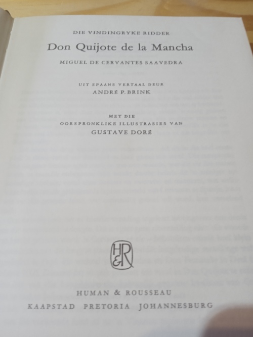 Don Quijote Miguel de Cervantes vertaal deur Andre P Brink (1982)
