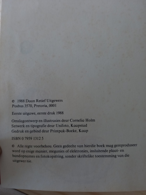 Hoor, hoor wat s die skulp se oor Deur Nanda Pauw ( Daan Retief Uitgewers 1988)