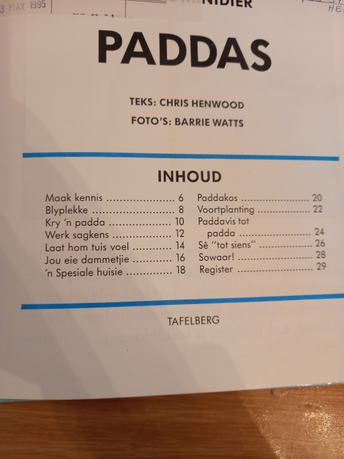 Jou eie Minidier - Paddas