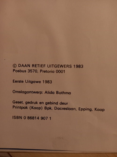 Mannie Aap deur Pieter W Grobbelaar (Daan Retief Uitgewers 1983)