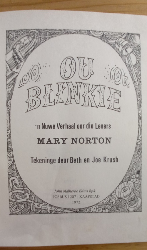 Ou Blinkie - Mary Norton 1972