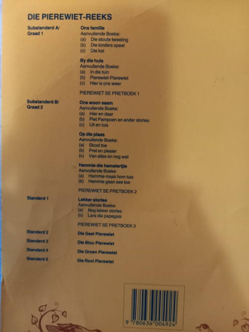 Pierewiet-reeks Sub A 2de aanvullende boek by boek 1 - DIE KAT (8ste druk 1994)