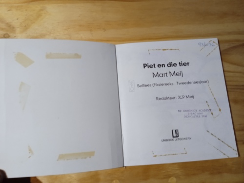 Piet en die tier - Mart Meij (1990) Selfleesreeks