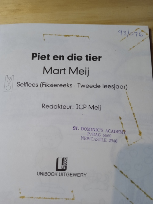 Piet en die tier - Mart Meij (1990) Selfleesreeks