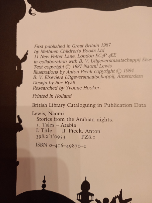 Stories from the Arabian Nights retold by Naomi Lewis (1987)