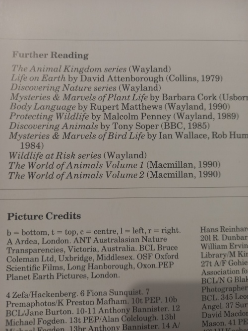 The Wayland library of science and technology: Animal behaviour 1990