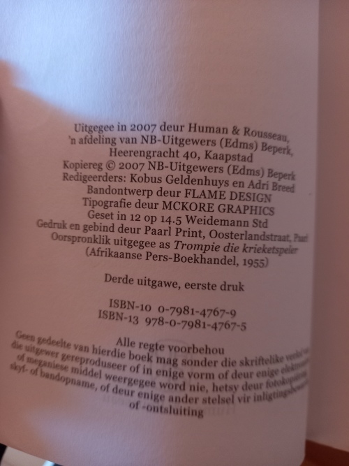 Trompie Nr 14 - Die Krieketspeler - Topsy Smith