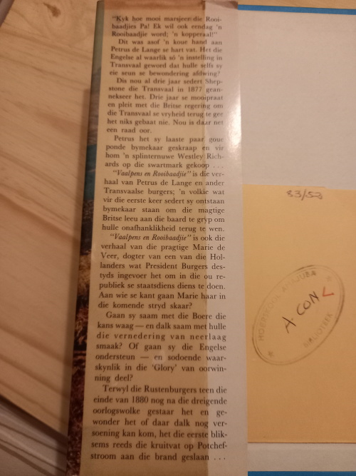 Vaalpens en Rooibaadjie deur Franz Conradie (1982)