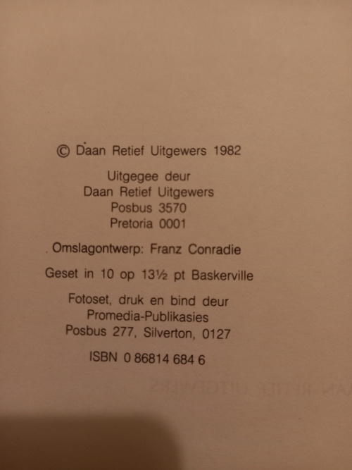 Vaalpens en Rooibaadjie deur Franz Conradie (1982)