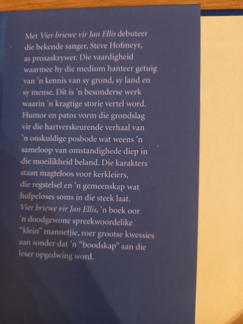 Vier briewe vir Jan Ellis - Steve Hofmeyer (*getekende kopie)