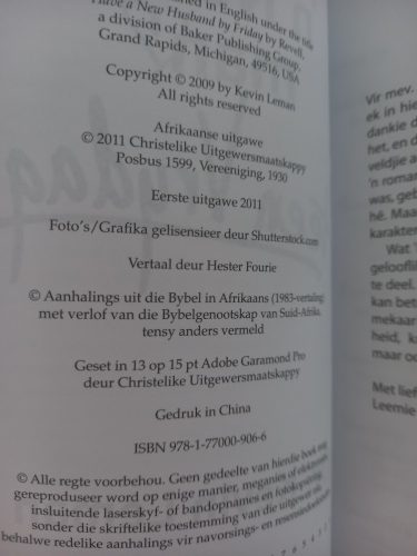 `n Nuwe man teen Vrydag - Dr Kevin Leman 2011
