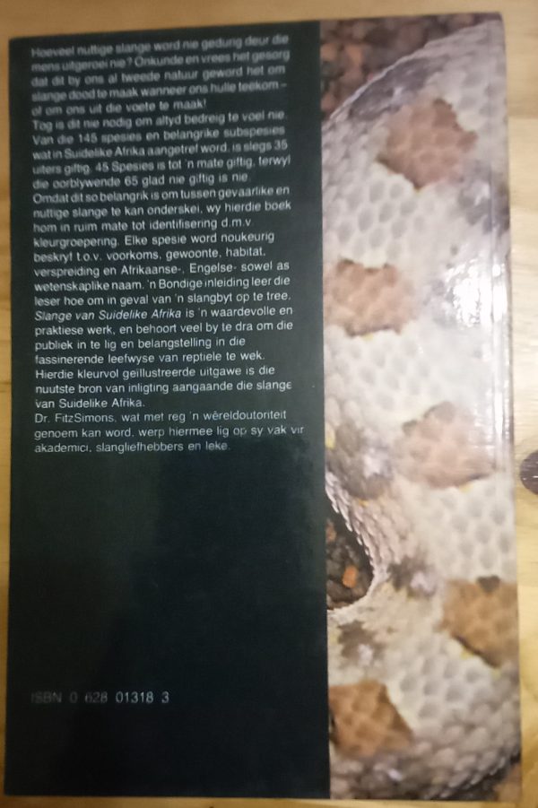 Slange van Suidelike Afrika - V F M FitzSimons (1978)