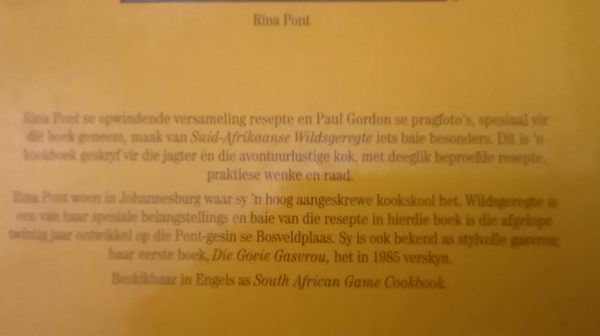 Suid Afrikaanse wildsgeregte - Rina Pont (1991)