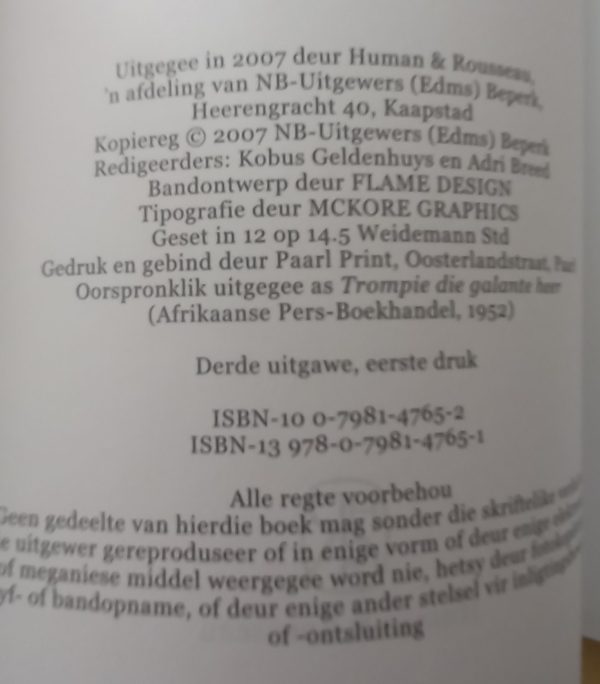 Trompie die rugbyreus - Topsy Smith (2007)