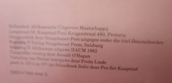 Duimelise - Hans Christian Andersen en Lisbeth Zwerger (1982) Duimelise - Hans Christian Andersen en Lisbeth Zwerger (1982)