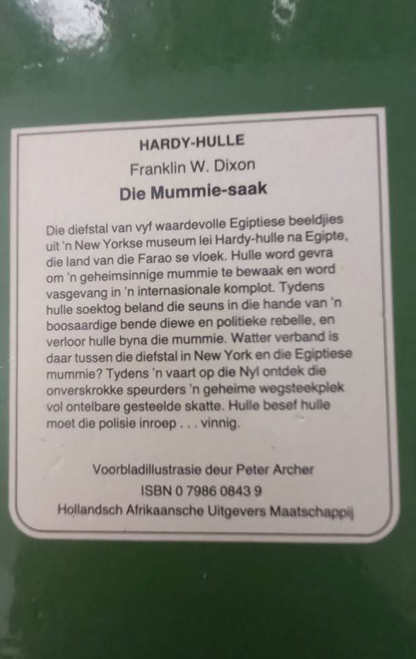 Hardy-hulle Die mummie-saak - Franklin W Dixon (1982)