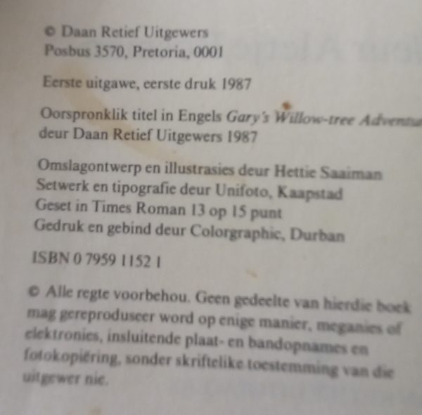 Gary se wilgeavontuur - Kay Esnouf (1987)