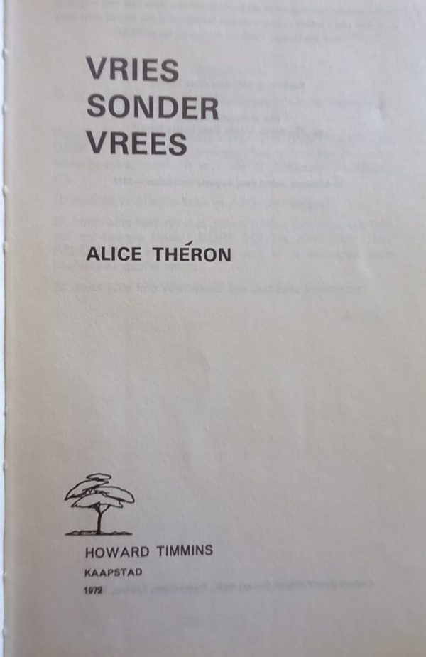 Vries sonder vrees - Alice Theron (1972)