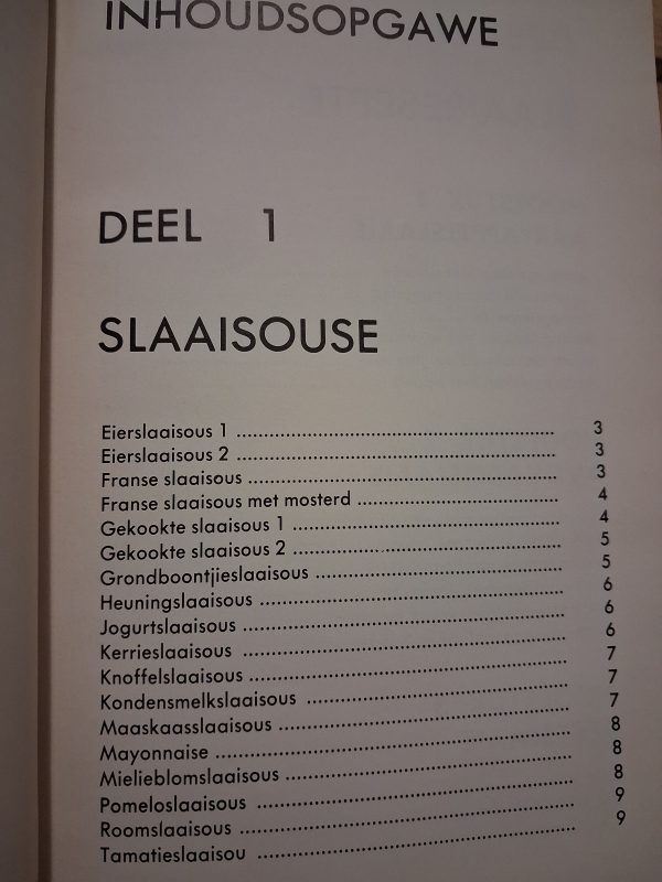 Slaai- en groenteresepte deur Erina Bezuidenhout - 2de druk 1974
